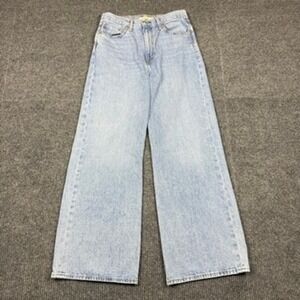 Levis Premium Ribcage Wide Leg Jeans Light Wash Blue W30 L32